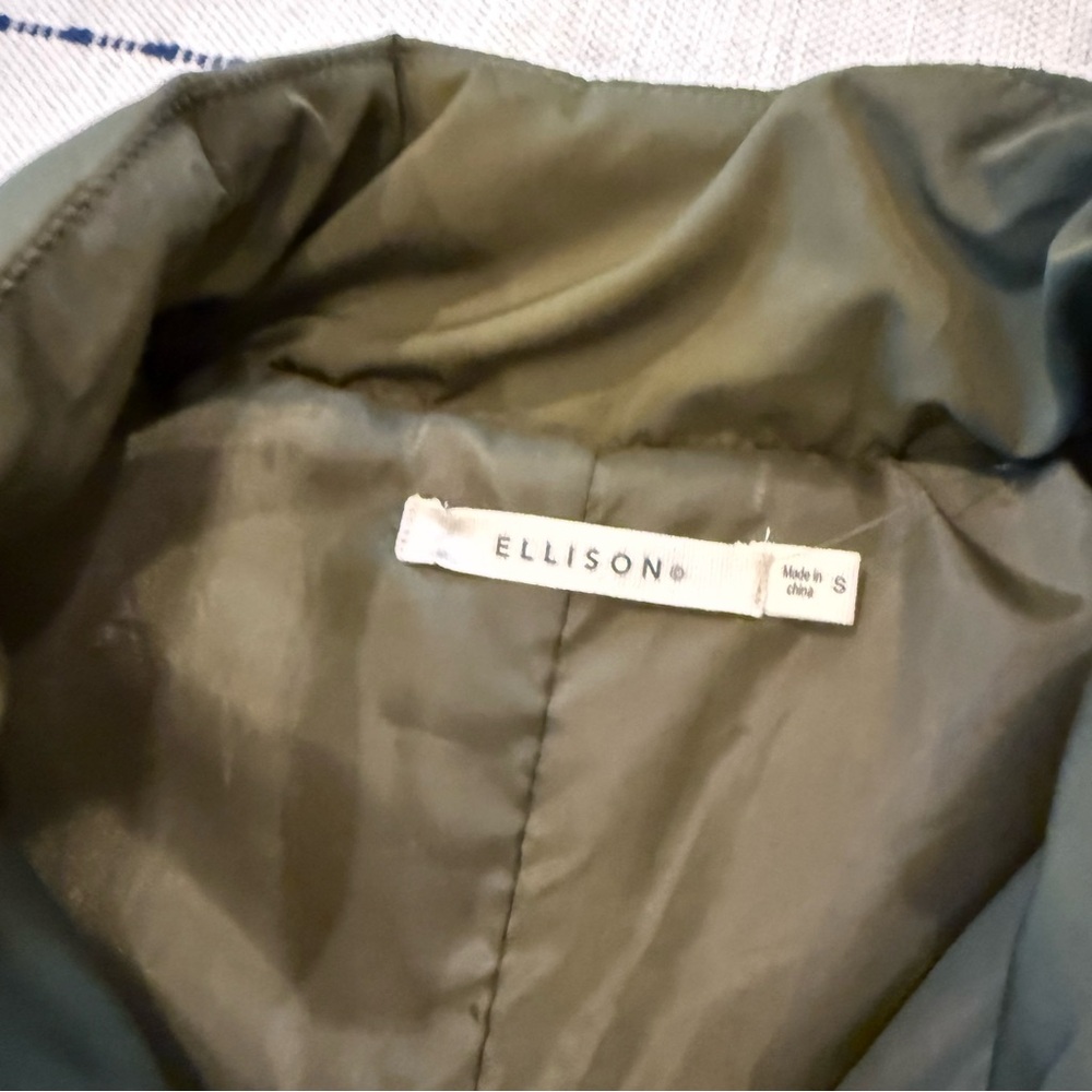 Ellison Dark Green Quilted Jacket - Picture 3 of 4